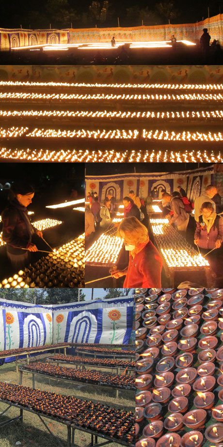 Lichtopferungen während des Kagyü Mönlam 2010 / Lightoffering during Kagyu Moenlam 2010 - fotocredits/copyright: Gerold Jernej